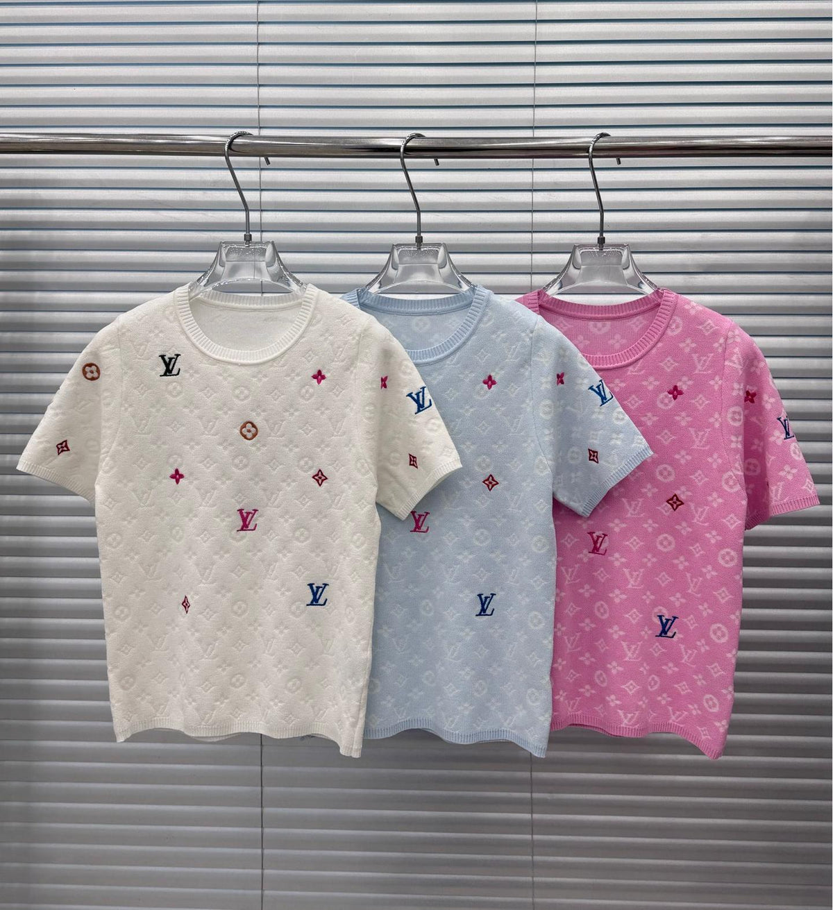 L fashion short-sleeved knitted top 0725022809