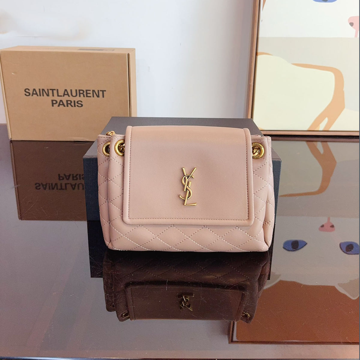 nolita Sheepskin material shoulder bag XC24092424