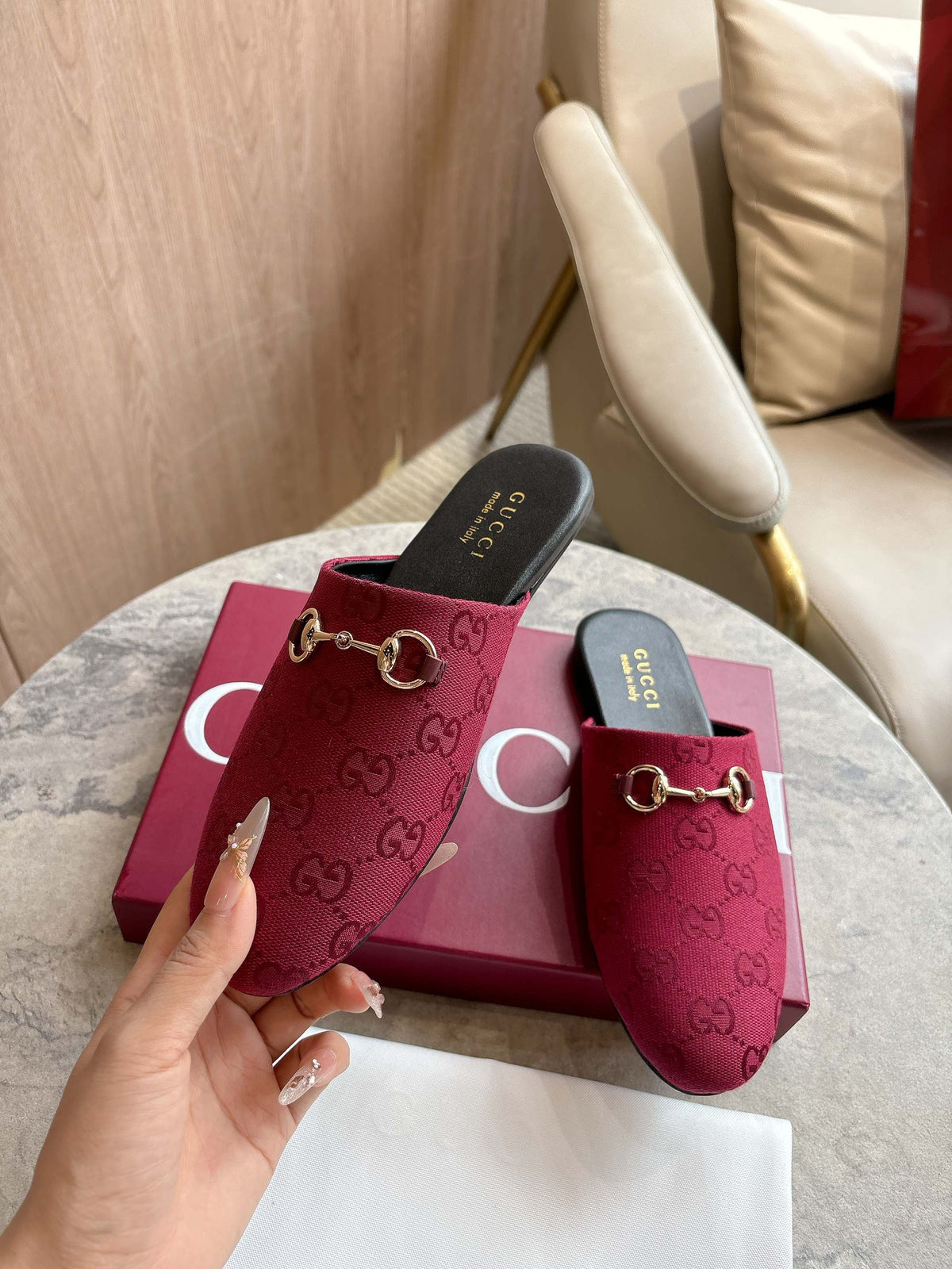 horse bit buckle slippers 0725101406