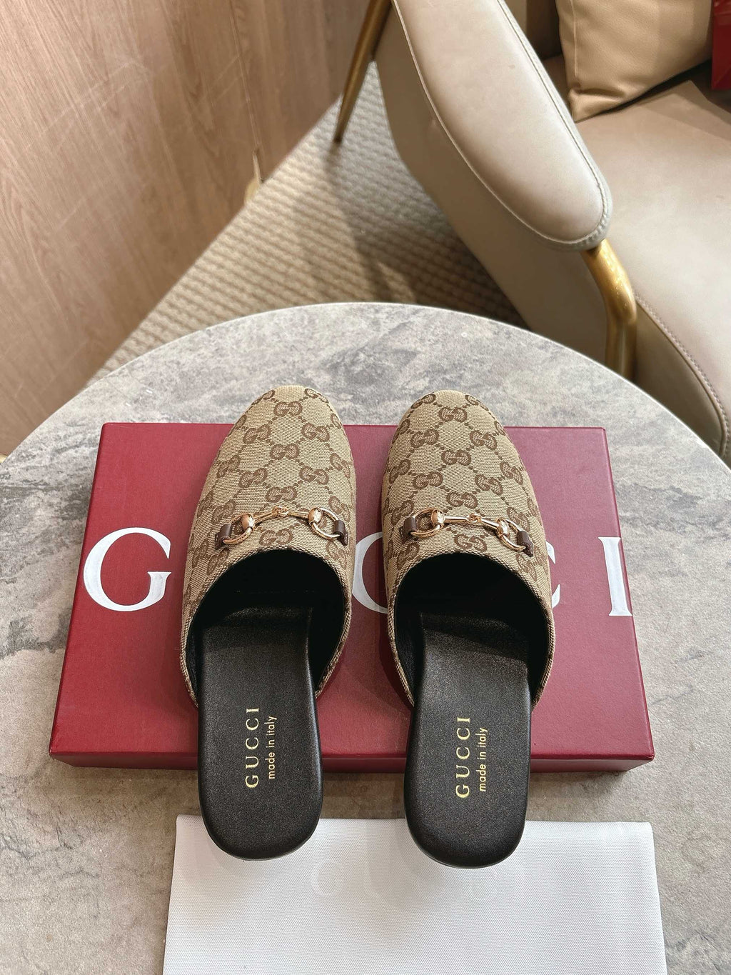 horse bit buckle slippers 0725101406