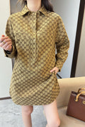 Fashion printed stand-up collar 0725062013