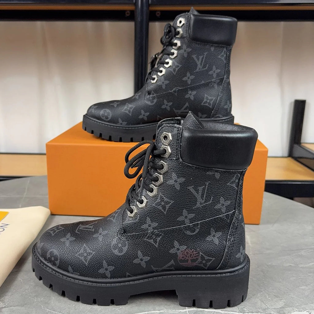 New fashion printed couple's short boots 1024101702