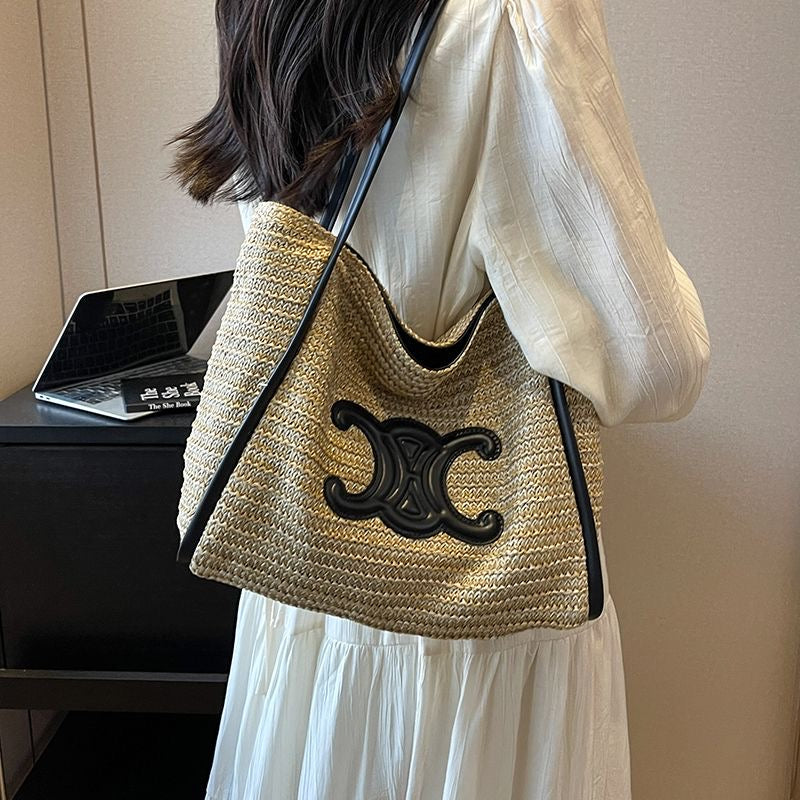 CL shoulder portable straw bag 0724041102