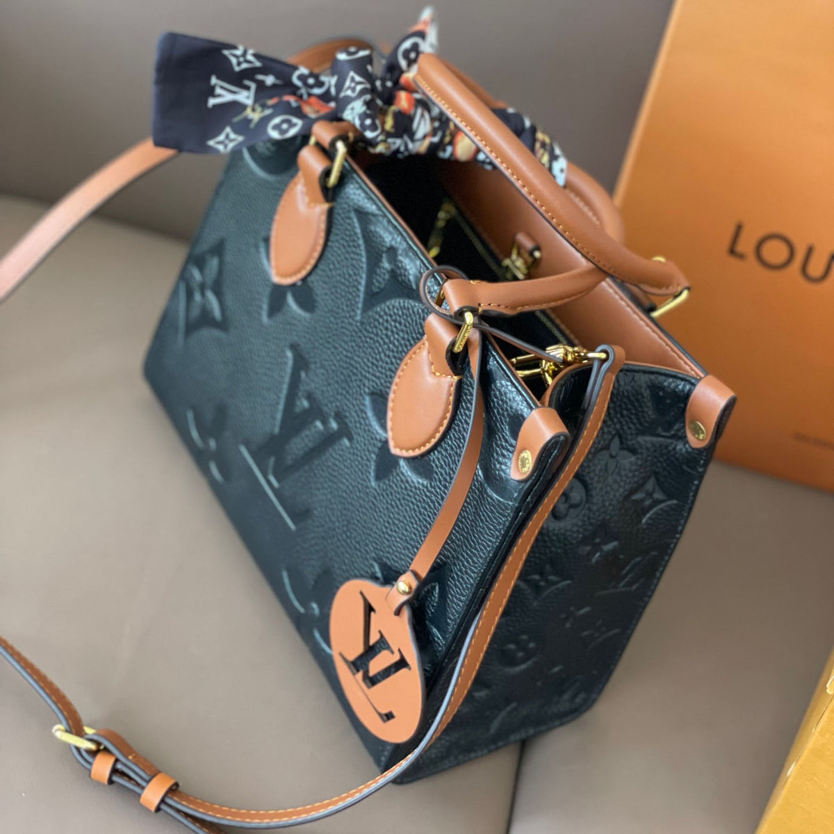 L Fashion Embossed Cowhide Bag XC24092411