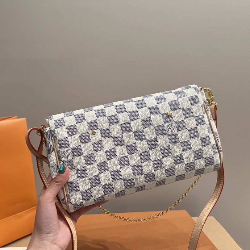 Ladies Check Messenger Bag