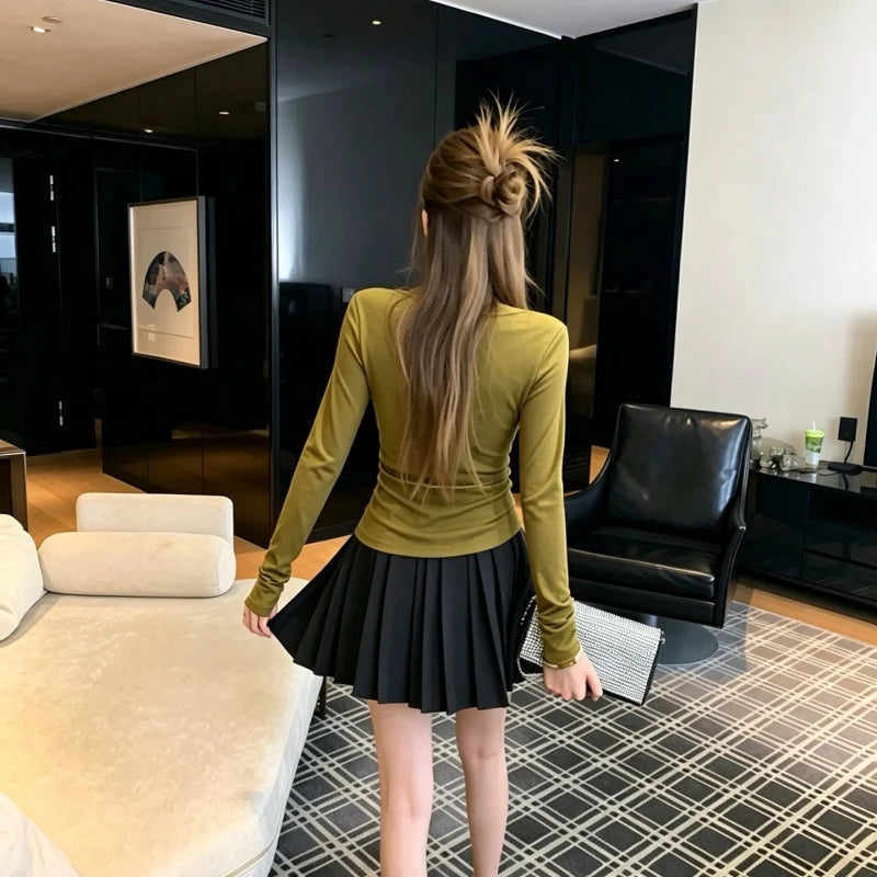 New Fashion Women YS Slim Fit Basic Top  DM1326091802