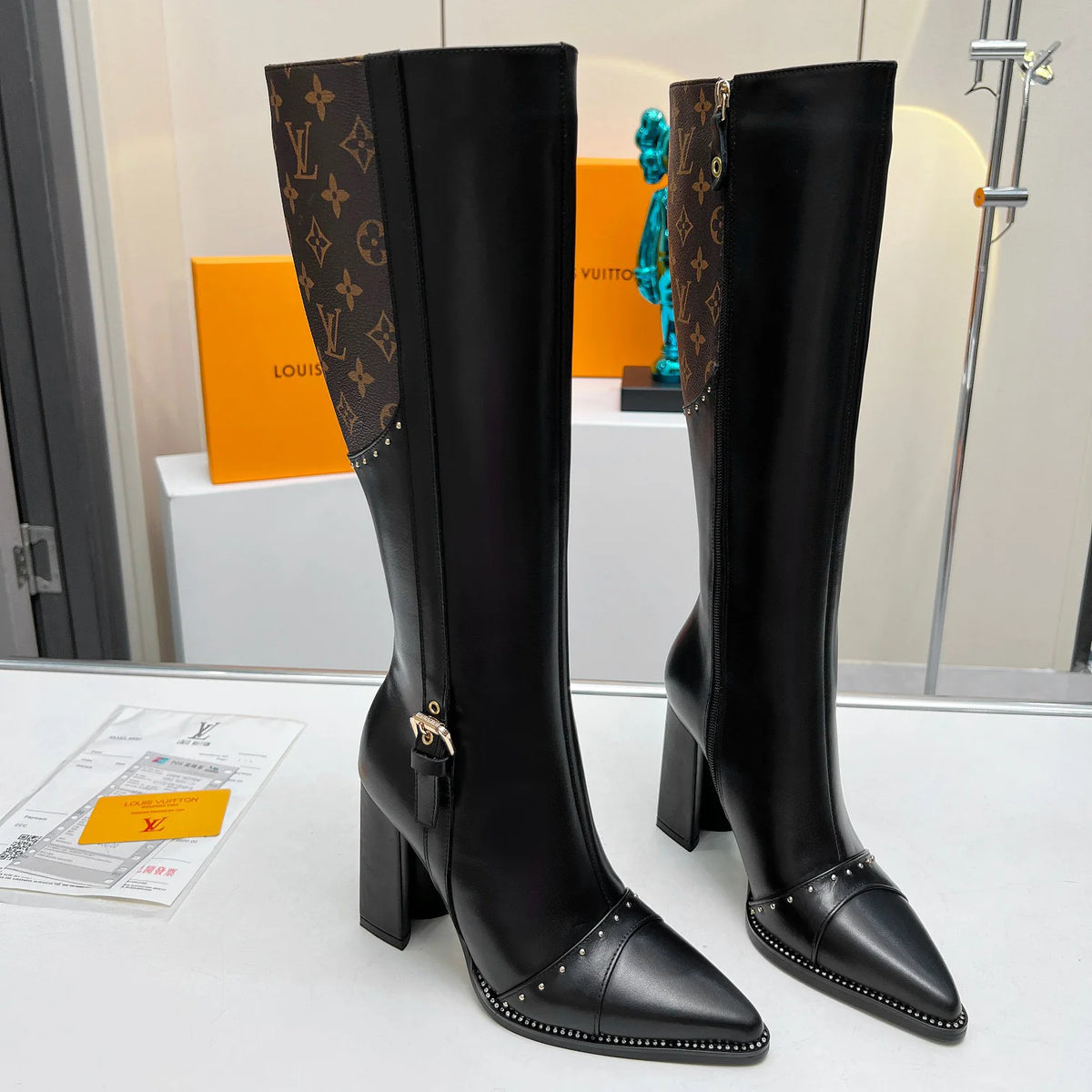 Autumn and Winter Fashion Versatile 9cm Long Boots 1024101504