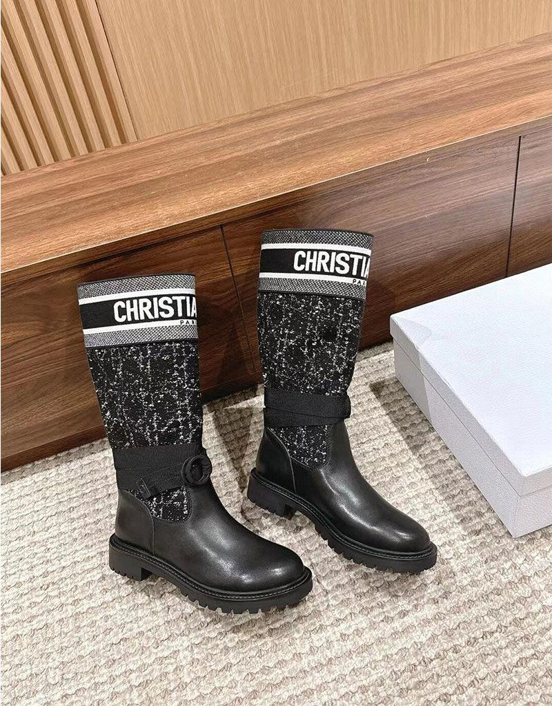 Embroidered  Boots Women's Autumn And Winter Boots High Boots New Knight Letter Short Boots-PD05202340402