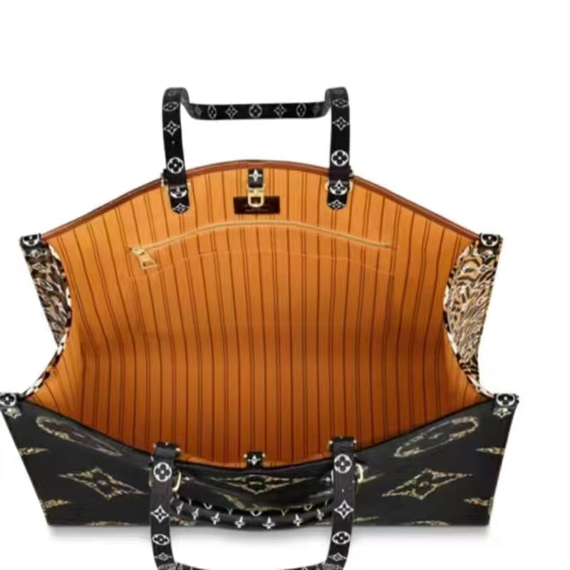BLACK AND ORANGE JUNGLEGIANT MONOGRAM ONTHEGOTOTE GM,2019
