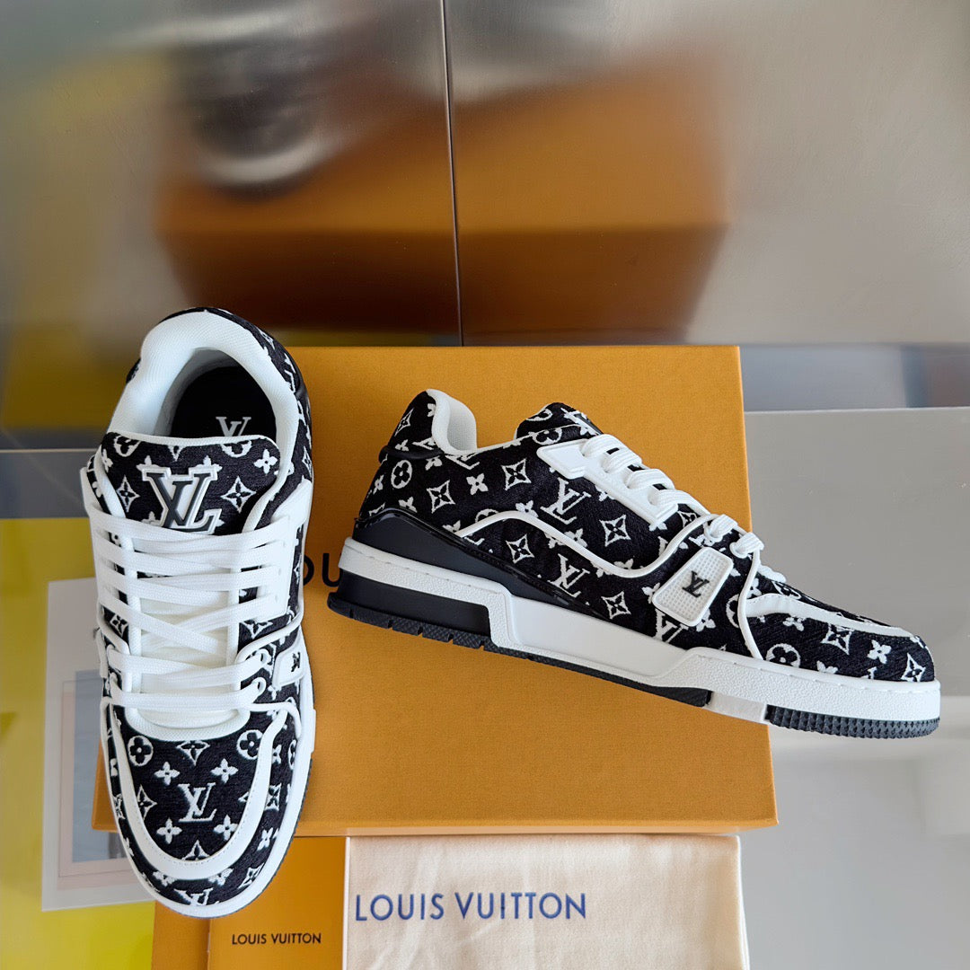 L couple limited series casual denim print sneakers 0725012402