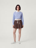 Preppy Blue Check Cropped Family Matching Shirt | KINS CLASS