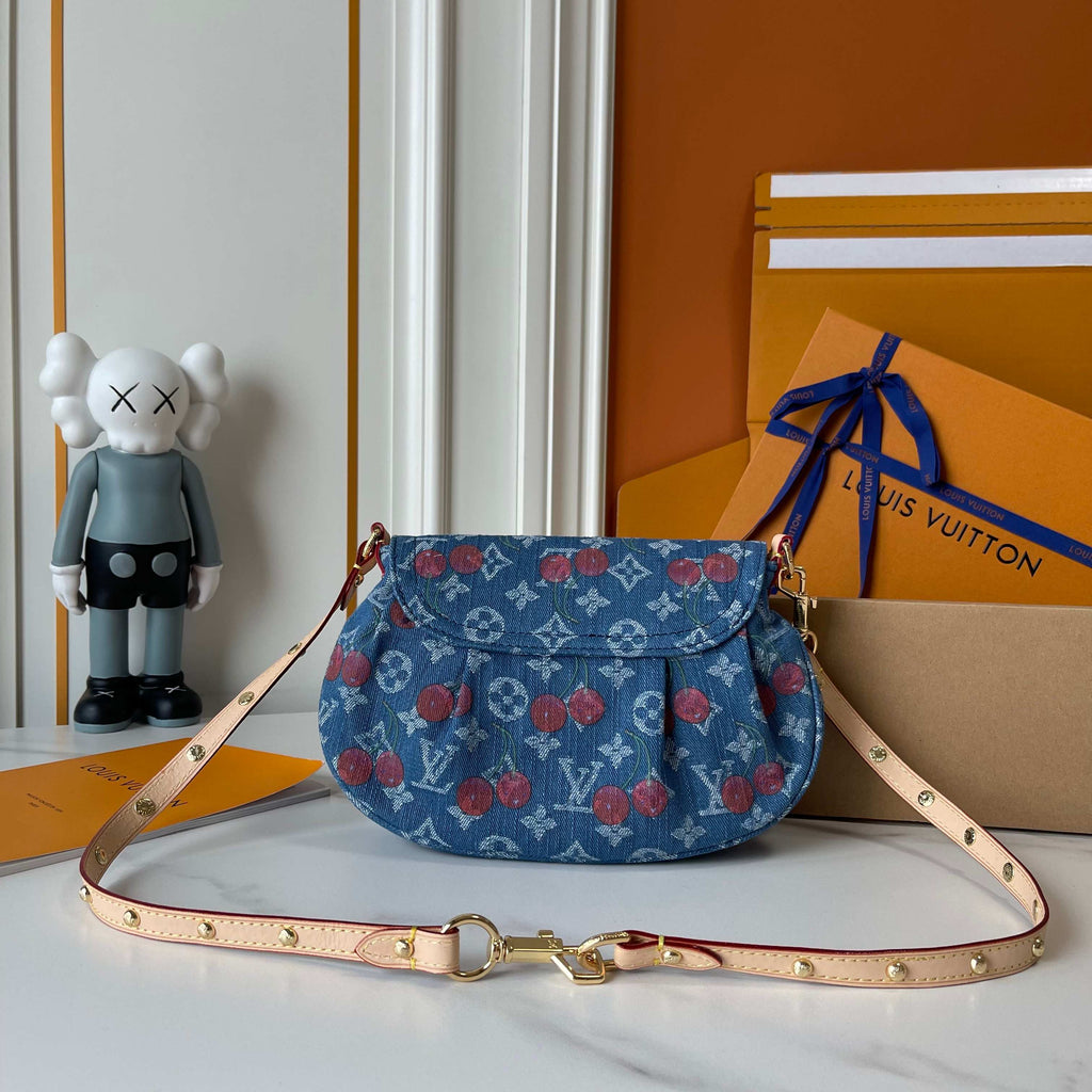 Denim Blue Cherry Crossbody Bag 1025070322