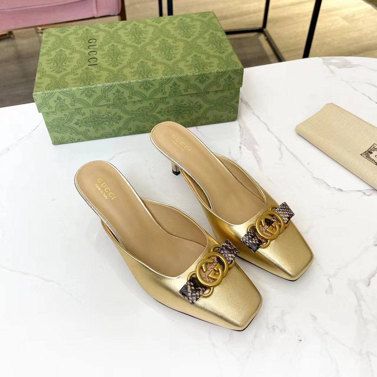 G－flat toe low heel leather shoes XC07062901