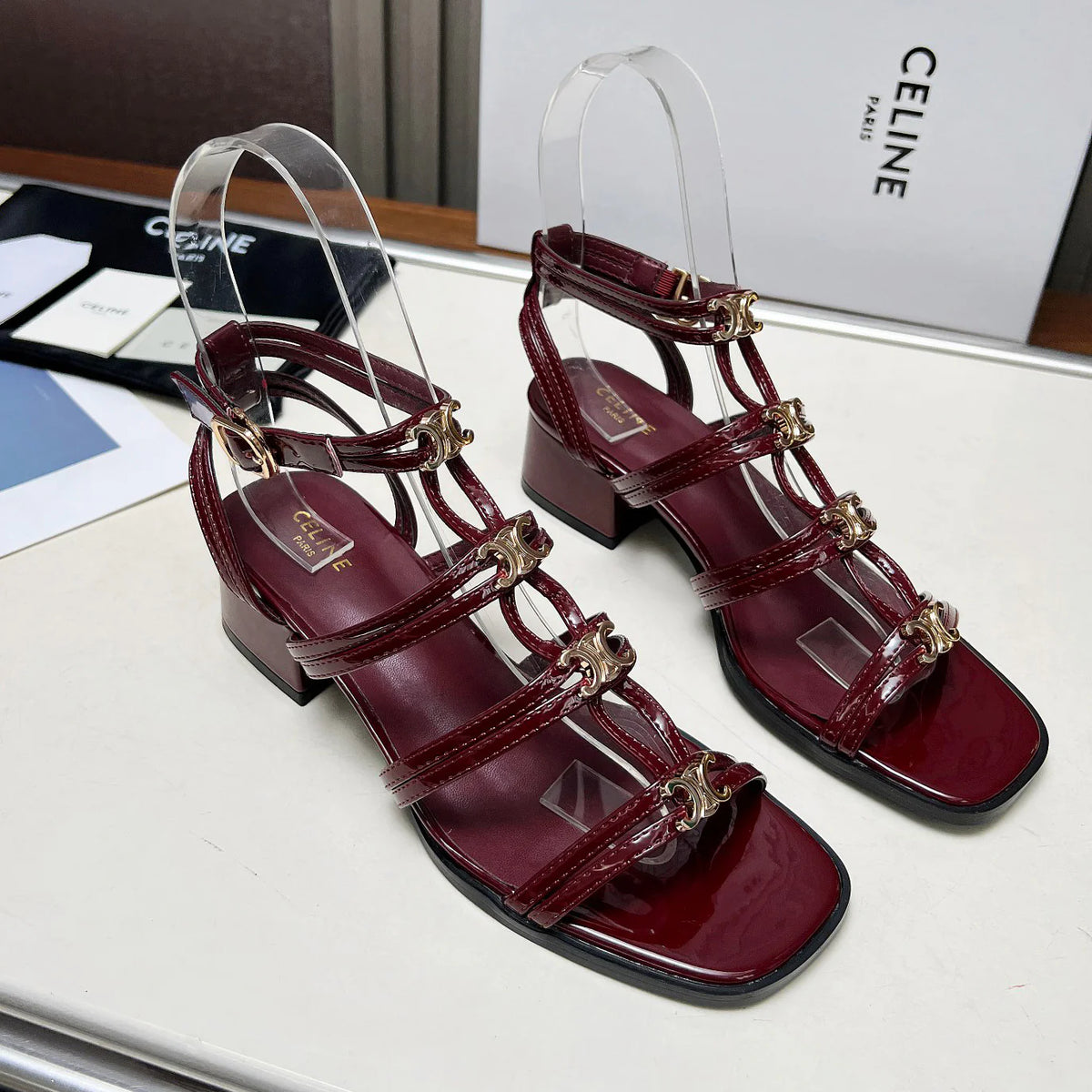 New fashion old flower thick slope heel sandals 1025051405