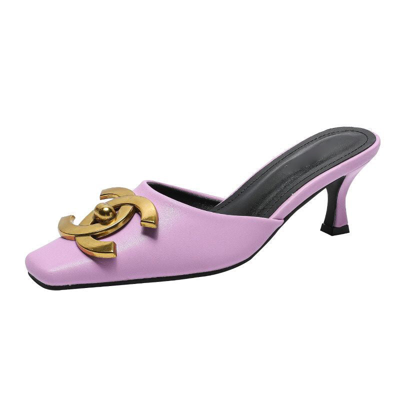 Fashionable and versatile square head sandals PD10053105