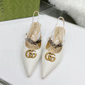 leather classic logo pumps XC0723042416