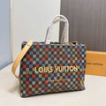V Fashionable new checkered handbag 0724101013
