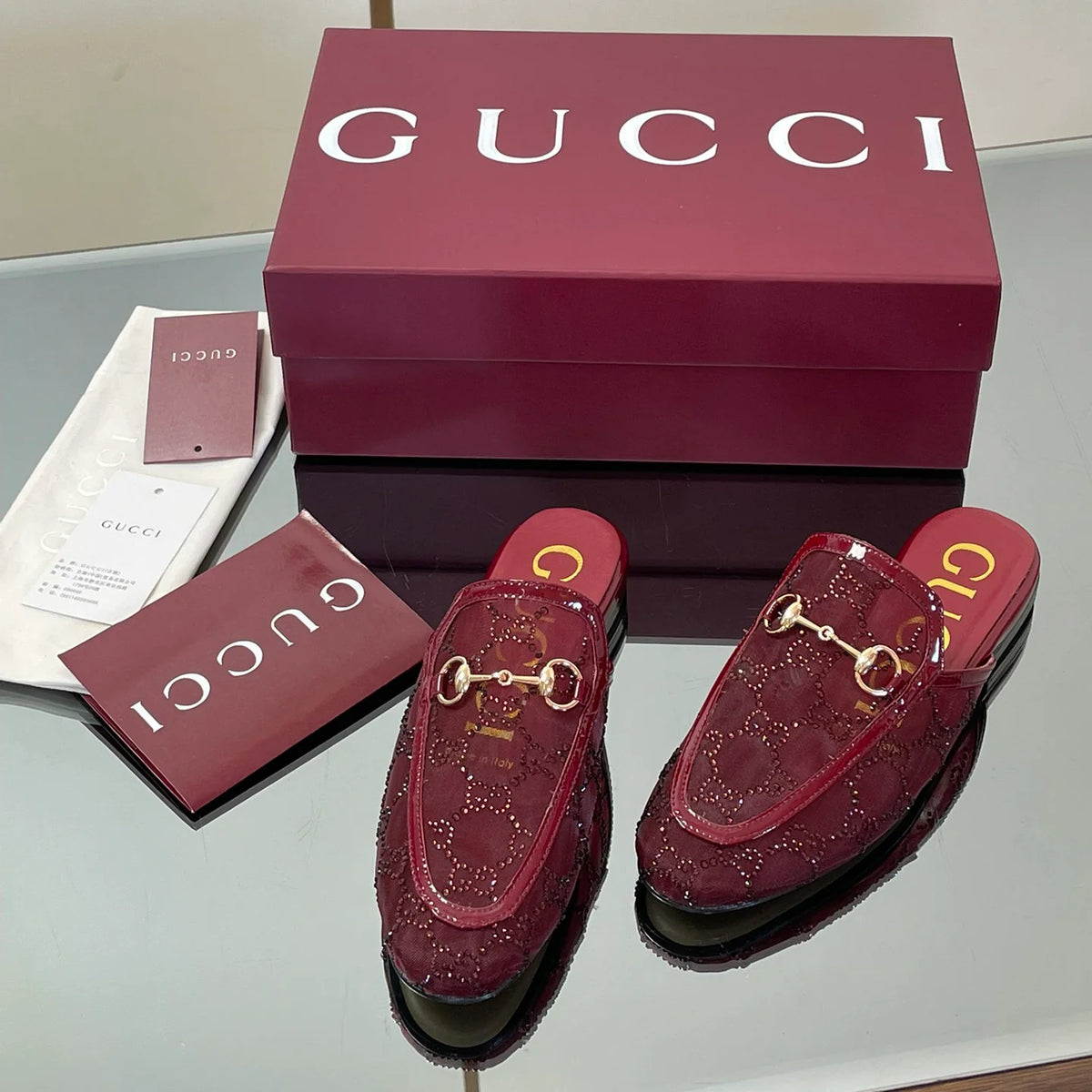 Mesh Diamond Luxury Baotou Slippers 1025070412