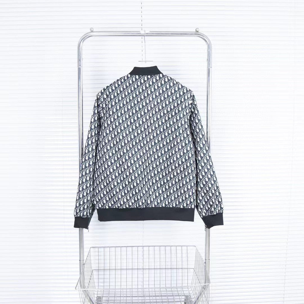 New style double-layered two-color baseball uniform cardigan jacket with old flower all over printing XC0823092717