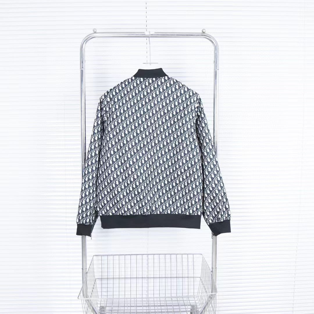 New style double-layered two-color baseball uniform cardigan jacket with old flower all over printing XC0823092717