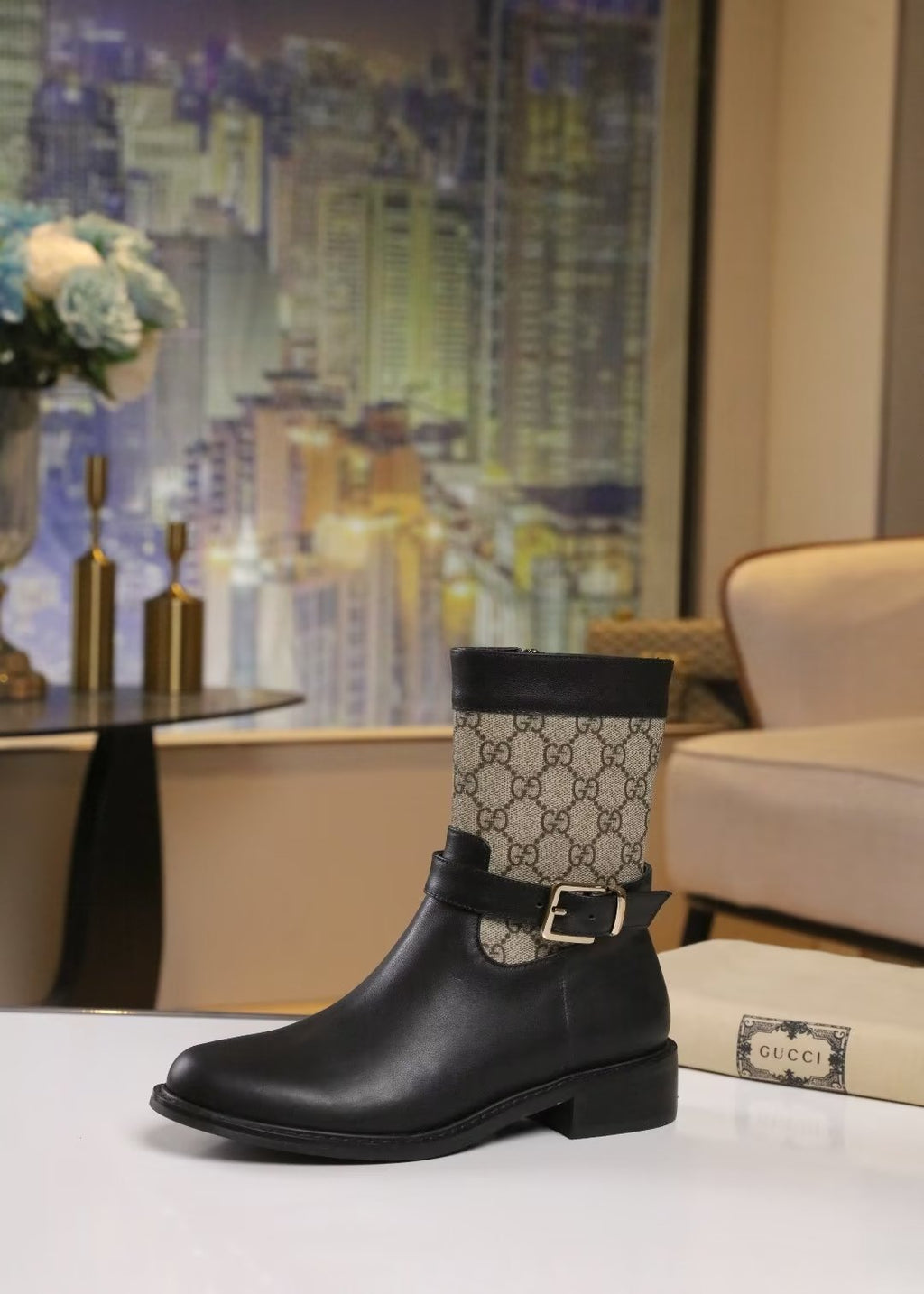 Trendy new double G metal buckle boots XC0823101002