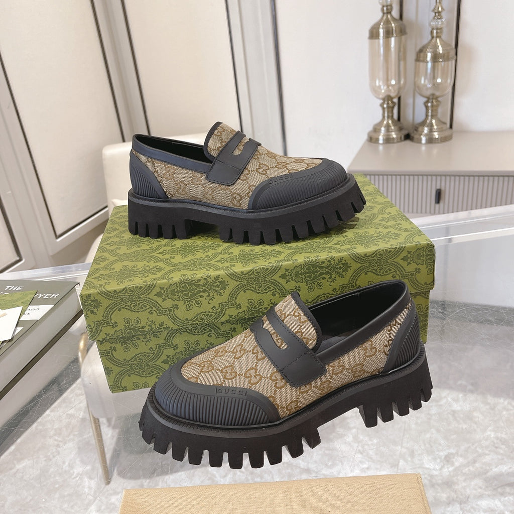 G fashionable rubber sole printed slip-on shoes XC0723110305