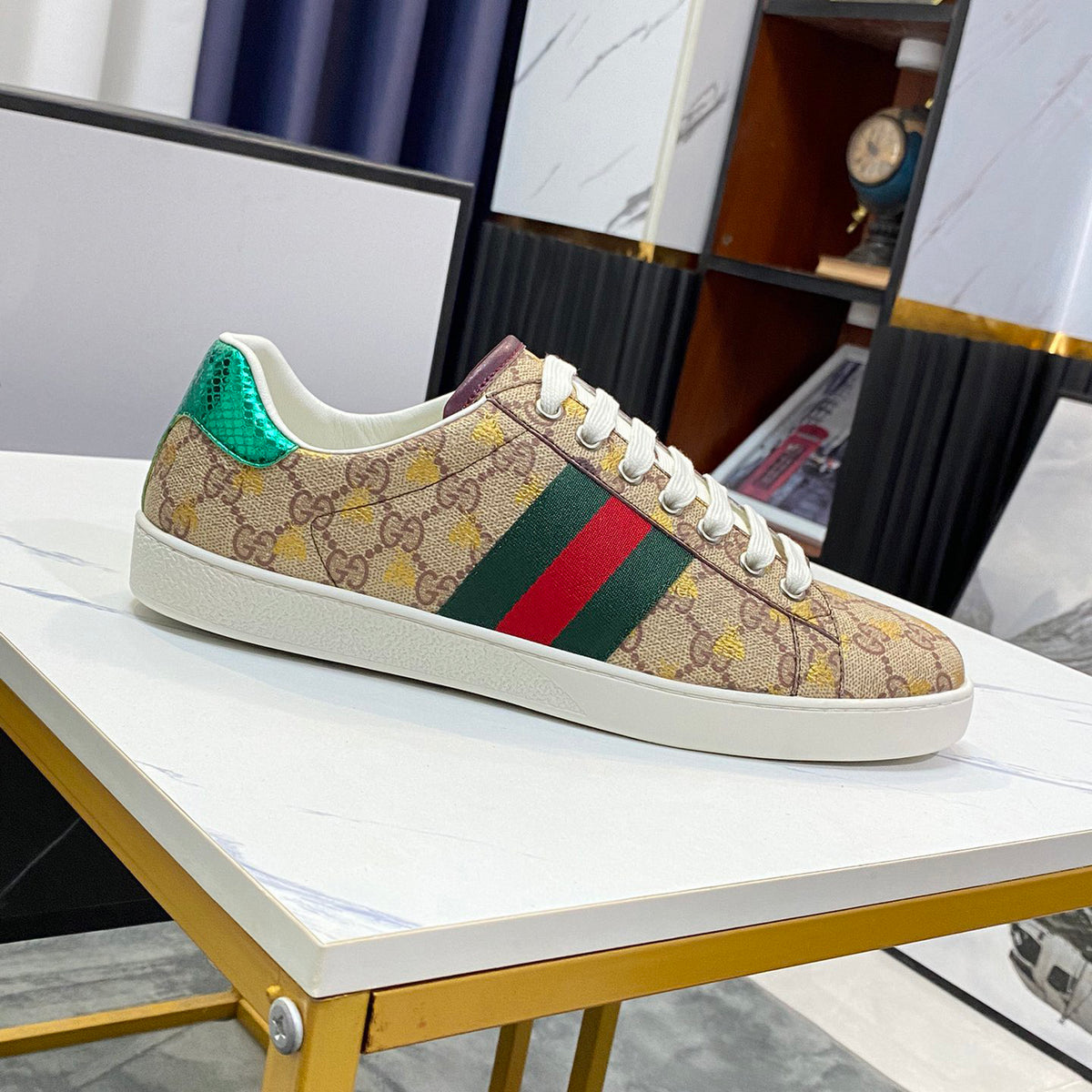 Khaki Classic Print Shoes XC0723050201