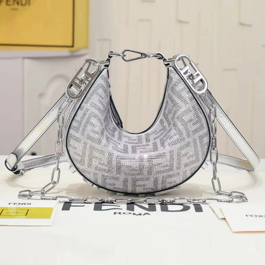 Classic luxury siLer crescent bag 1024052914