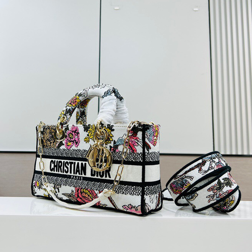 Classic Horizontal Embroidered Shoulder Bag