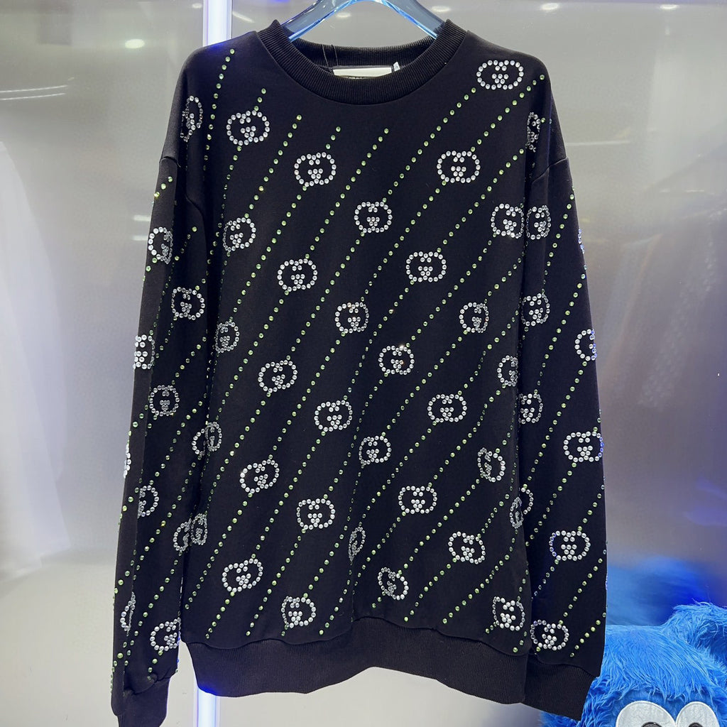 G fashion black printed long-sleeved sweatshirt XC0723101908