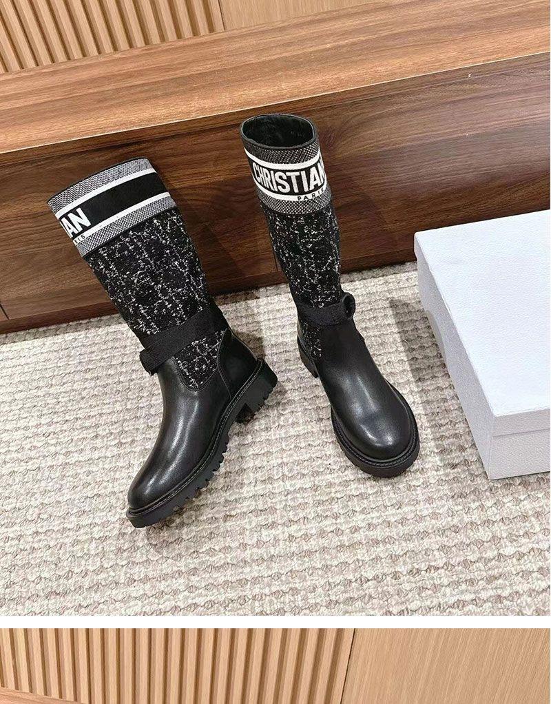 Embroidered  Boots Women's Autumn And Winter Boots High Boots New Knight Letter Short Boots-PD05202340402