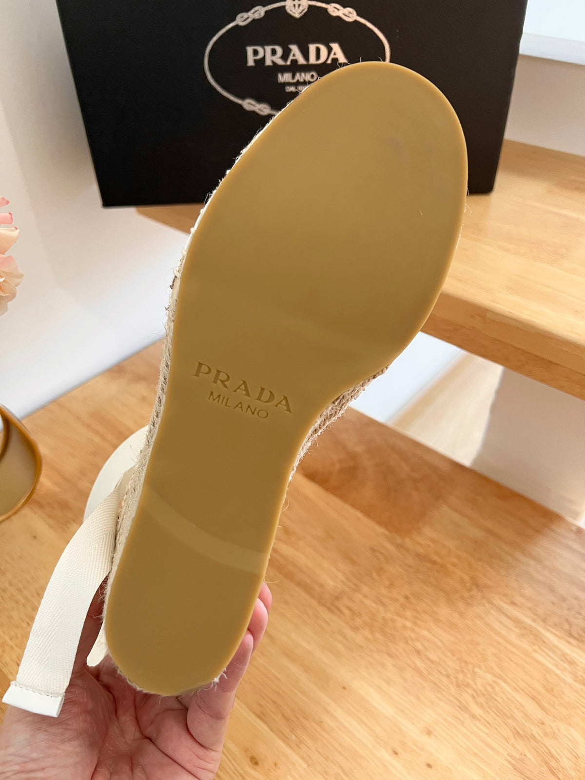 P Braided round toe wedge heel lace-up sandals bucket shoes 0724070903