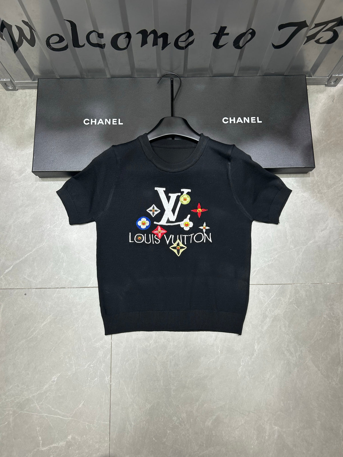 L fashion short-sleeved sweater 0725022401