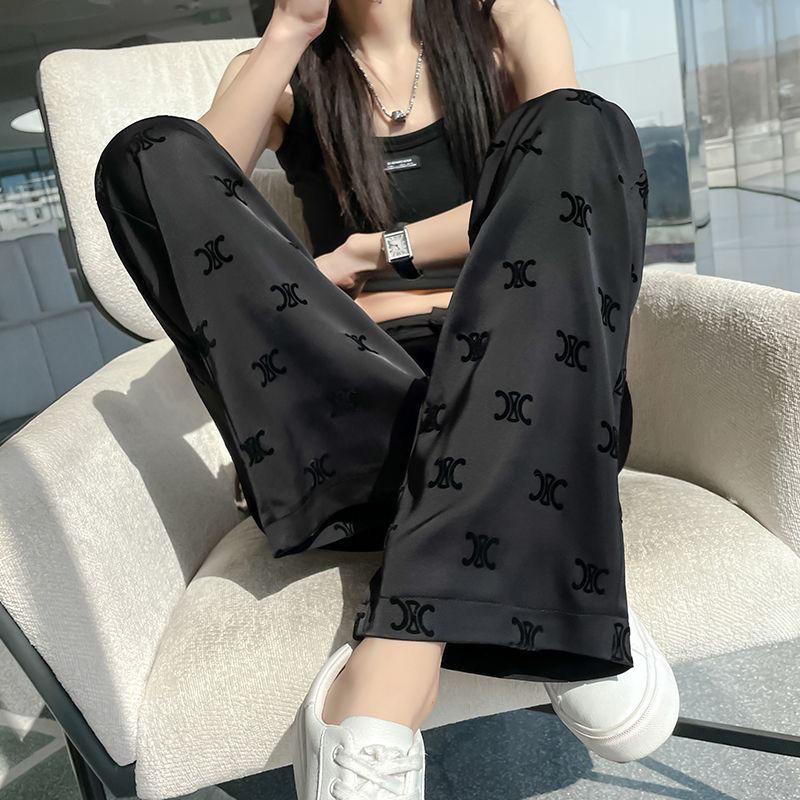 New Suit High Waist Dape Loose Straight Leg Pants 1024042716