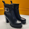 New side zip calfskin high top ankle boots fb04240909027