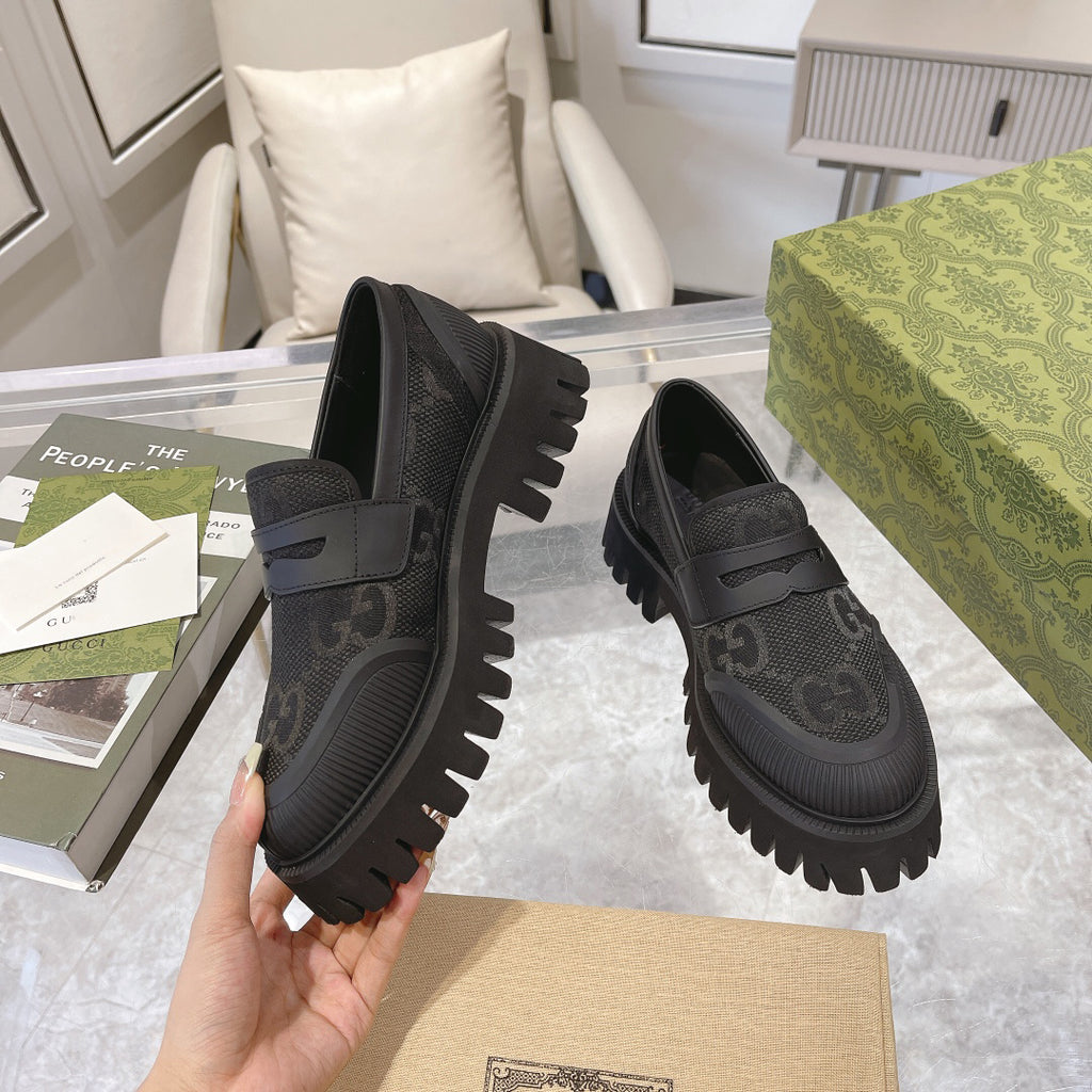 G fashionable rubber sole printed slip-on shoes XC0723110306