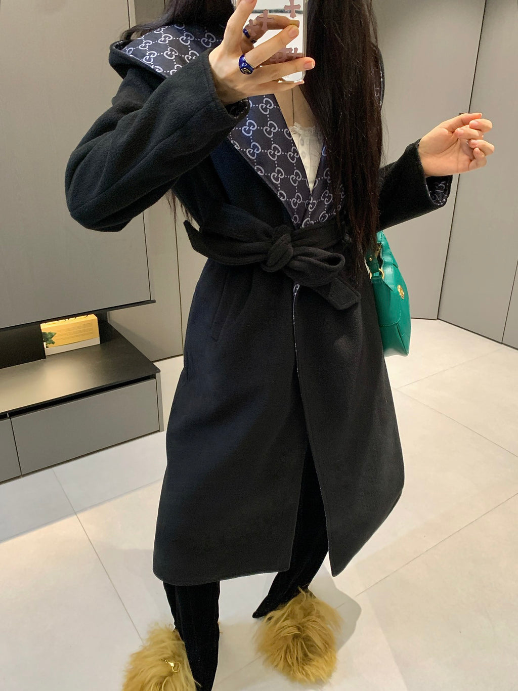 Takin wool double-sided woolen trench coat 0724101112