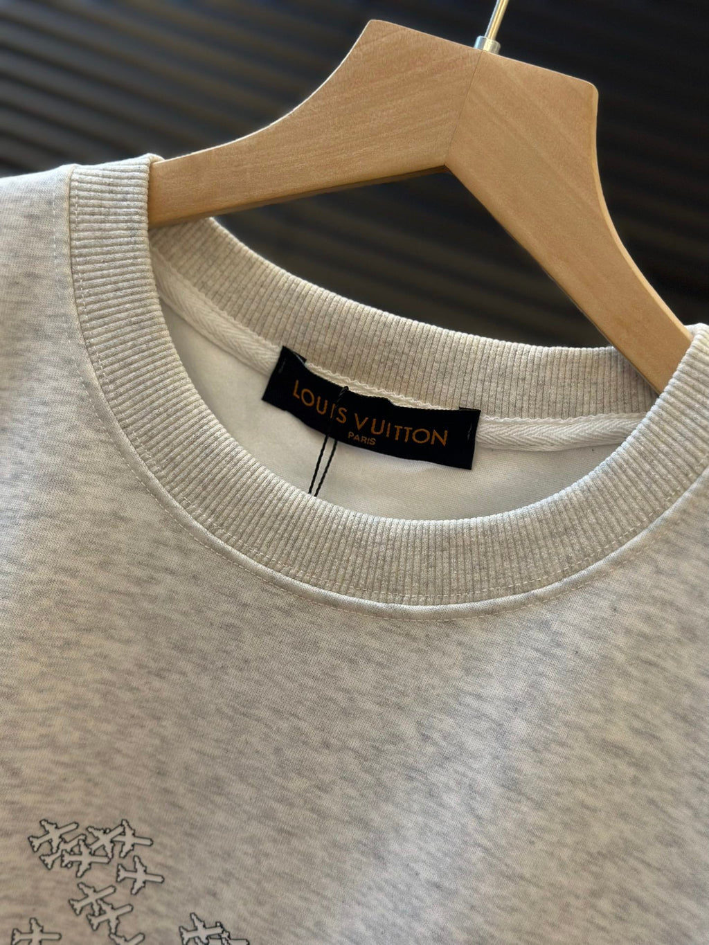 Small airplane print round neck sweatshirt XC0823092804