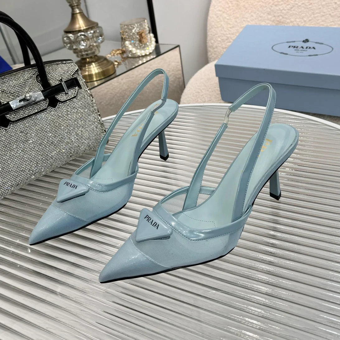 New pointy toe mesh fashion high heel sandals 1025041113