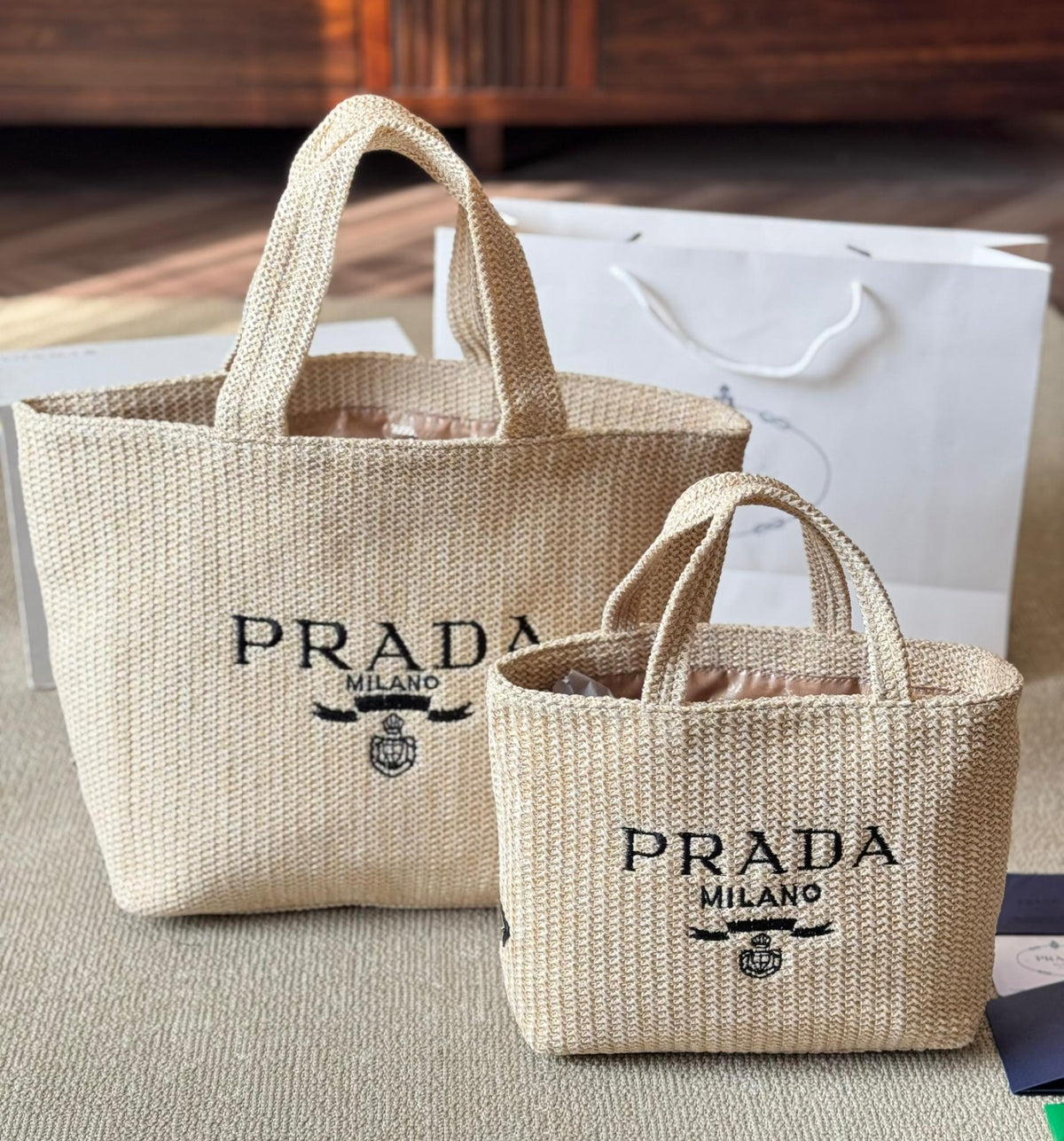 P Fashion Sunshine Straw Tote Bag 0725022813