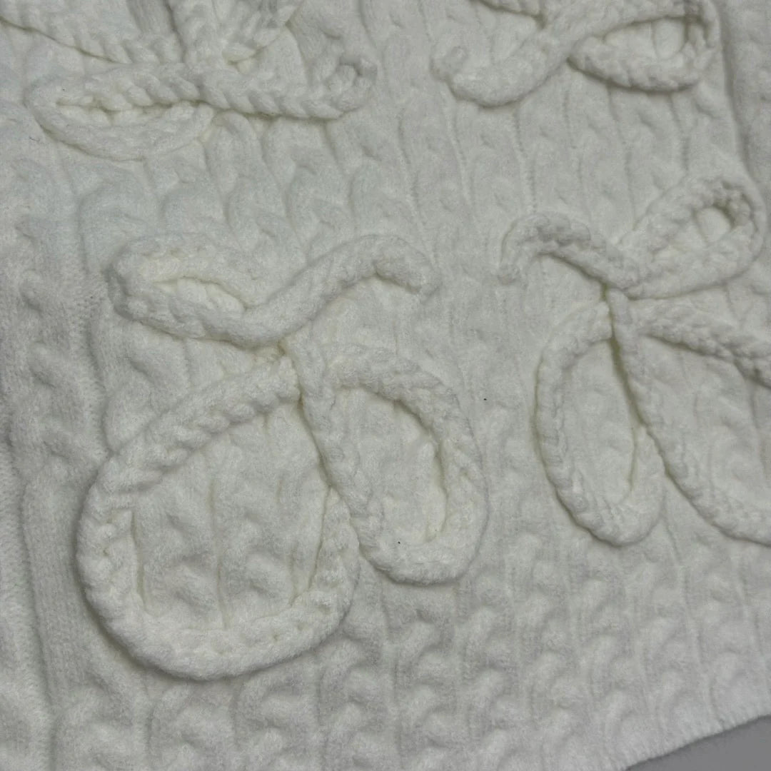 New Embroidered Cable-Knit Vest 1025102105