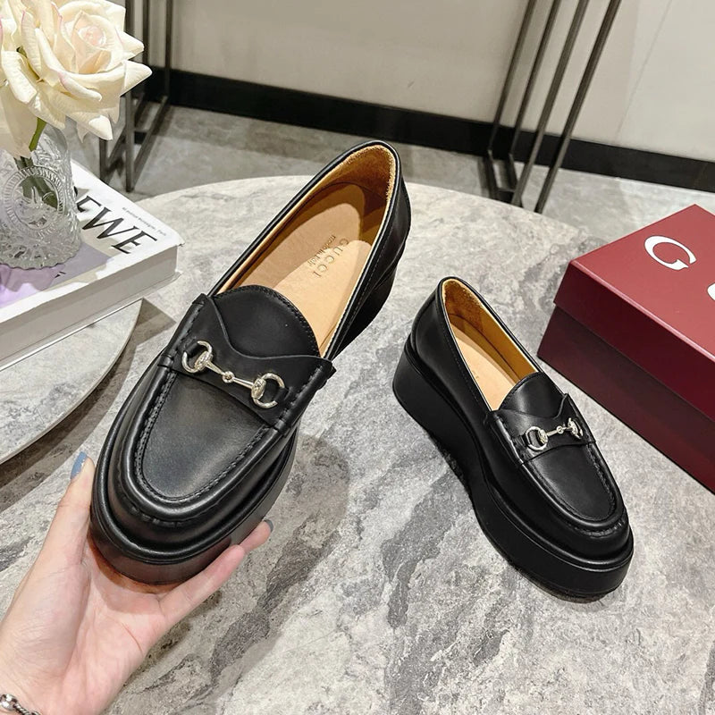 New thick-soled waterproof platform loafers 1024100803