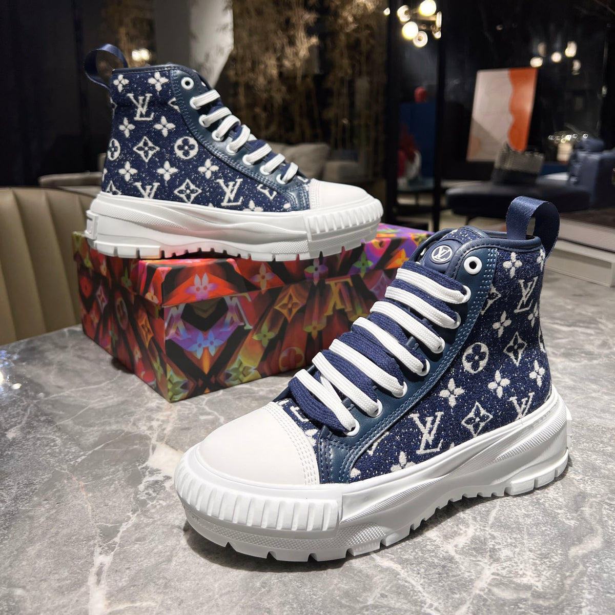 L Monogram Denim Squad Sneaker 1824071803