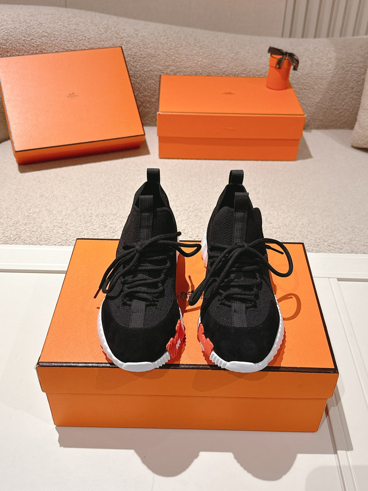 H Classic Couple Style Fly Knit Casual Sneakers 0726060802