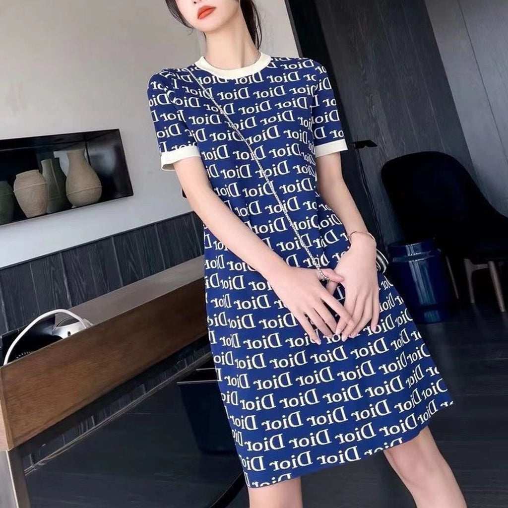 Ice Silk Short Sleeve Dress PD10041026