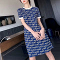 Ice Silk Short Sleeve Dress PD10041026