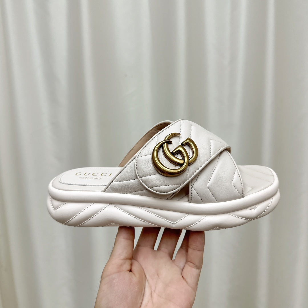 G Buckle Platform Beach Slippers 1824061306