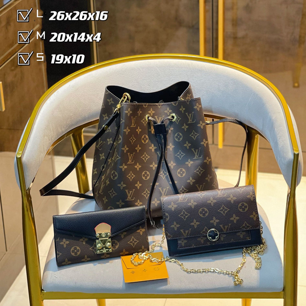 New fashion design style all-match three-piece bag S34
