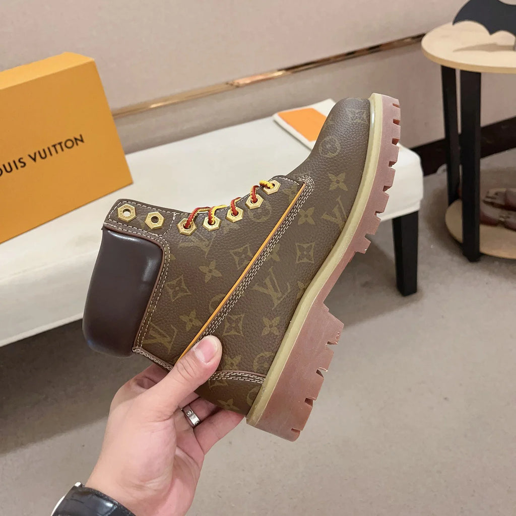 New fashion printed couple's short boots 1024101704