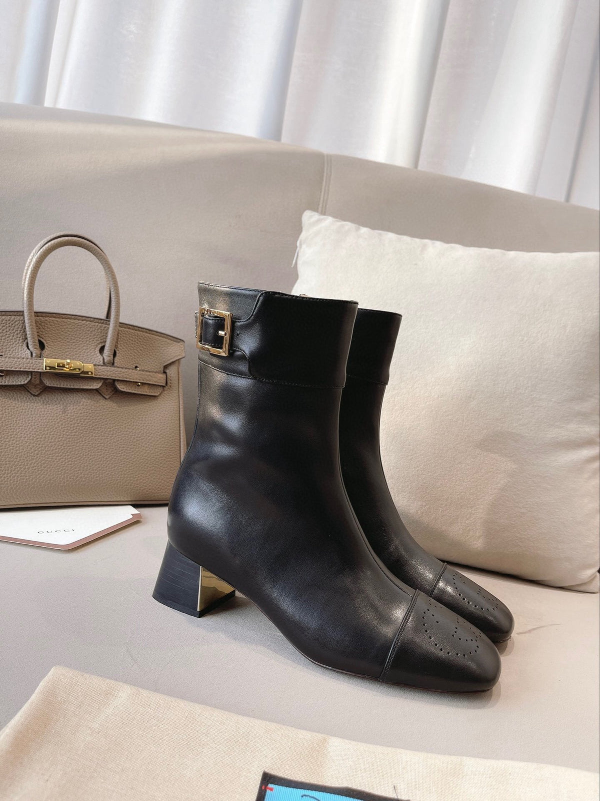 Fashion hollow  hollow carved print high heel boots 0724102314